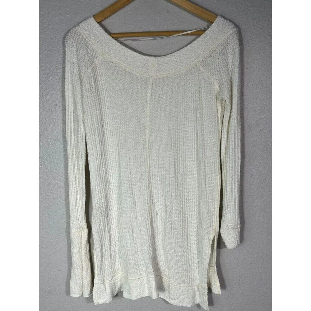 Free People Ivory Kate‎ Long Sleeve Thermal Top Small